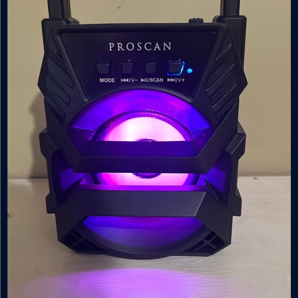 Black and Purple Portable Speaker